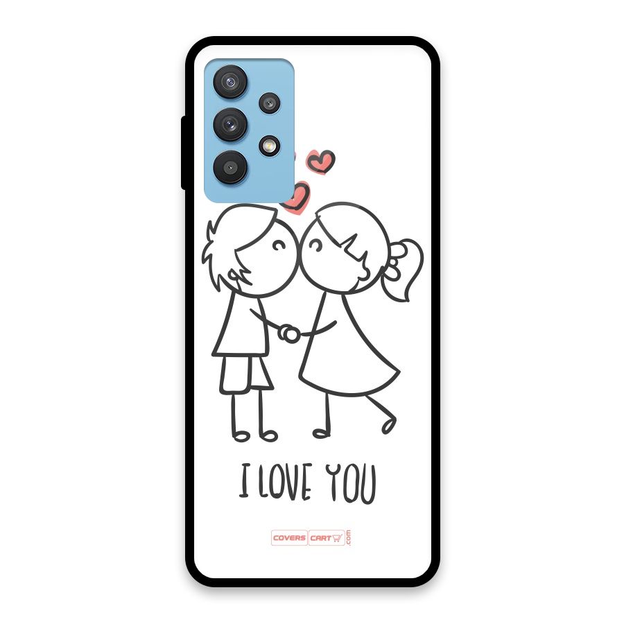 I Love You Glass Back Case for Galaxy M32 5G