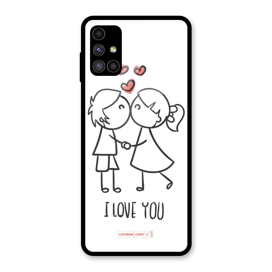 I Love You Glass Back Case for Galaxy M51