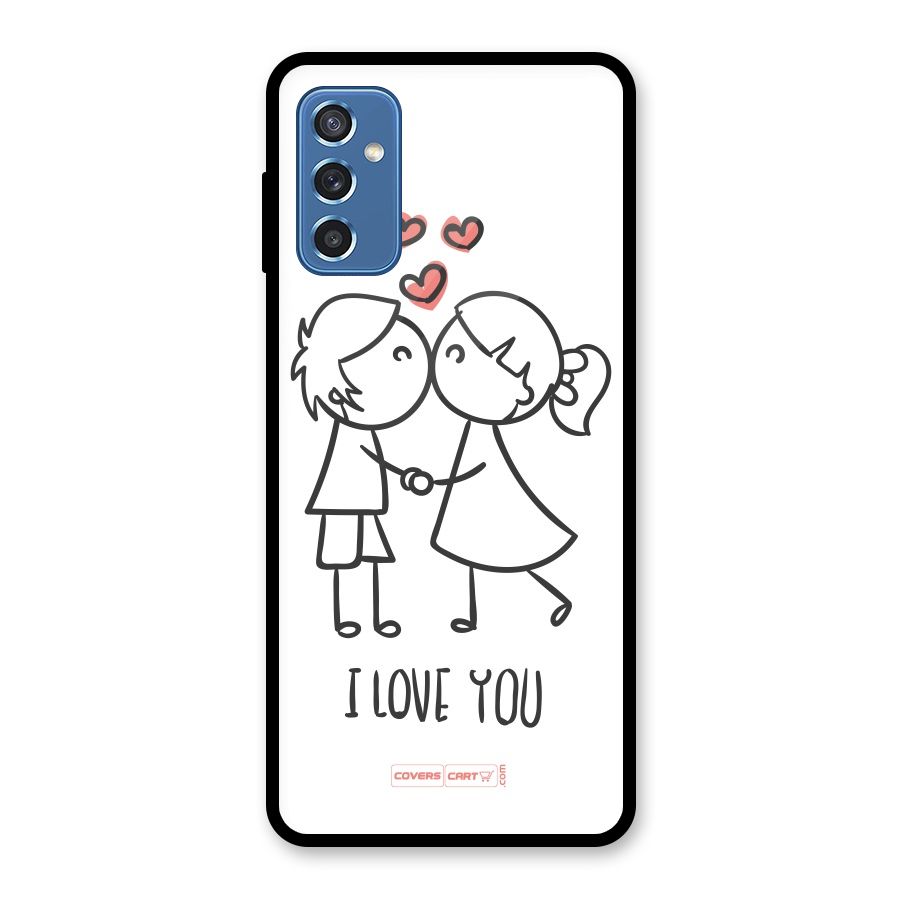 I Love You Glass Back Case for Galaxy M52 5G
