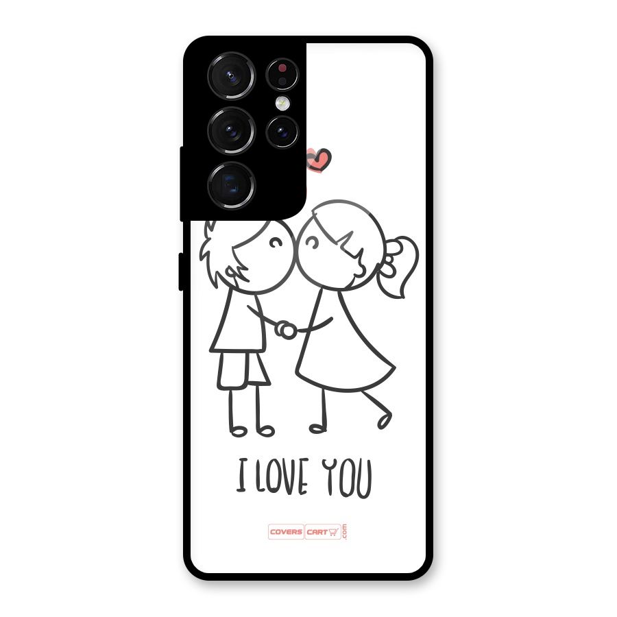 I Love You Glass Back Case for Galaxy S21 Ultra 5G