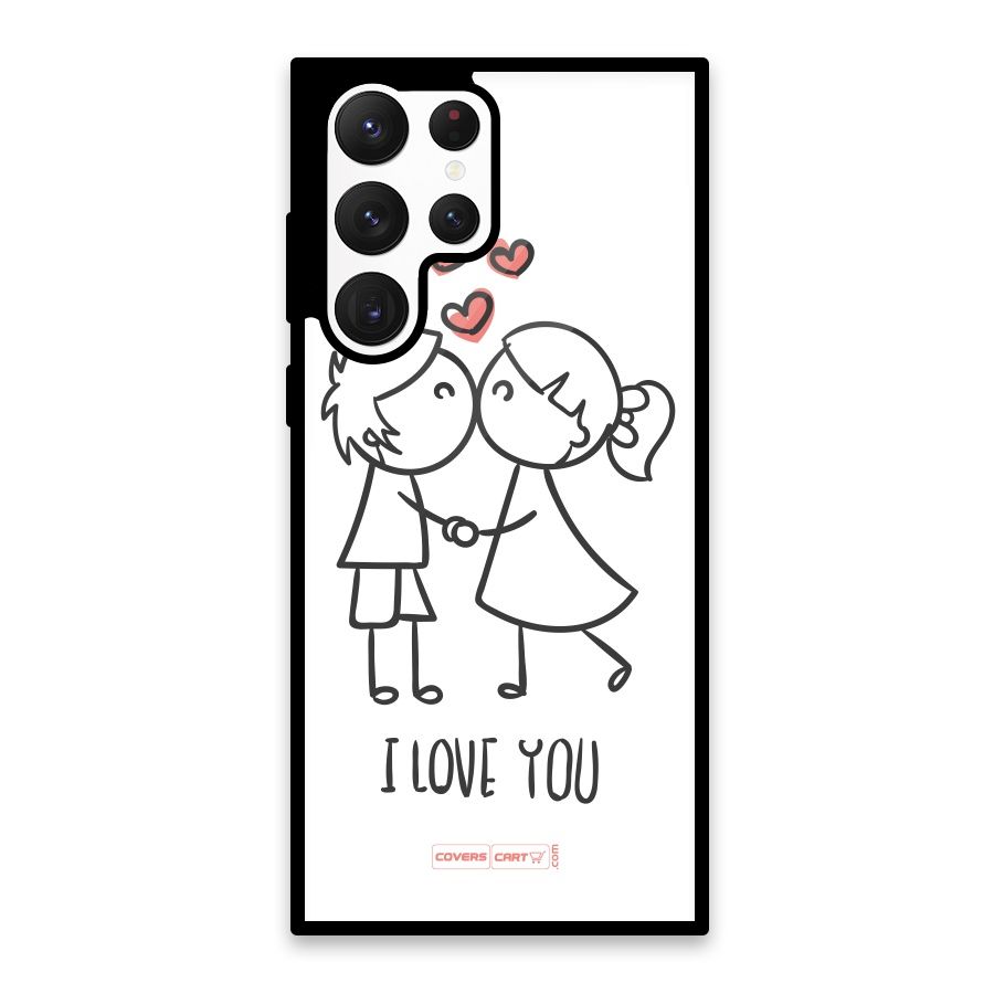 I Love You Glass Back Case for Galaxy S22 Ultra 5G