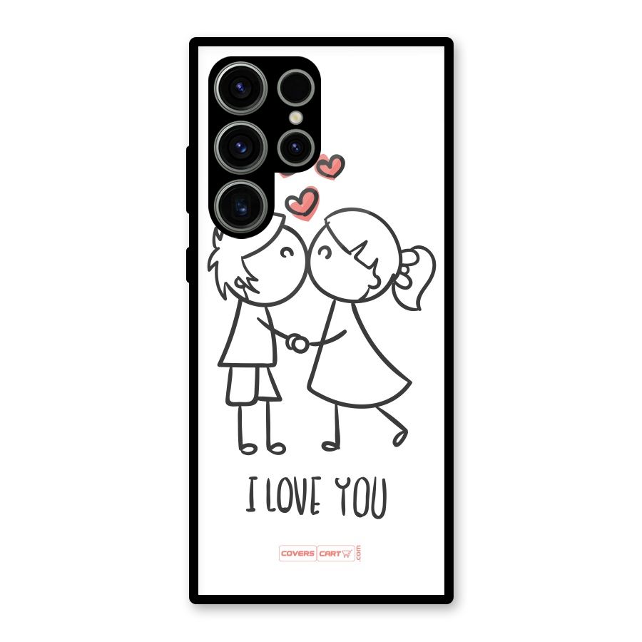 I Love You Glass Back Case for Galaxy S23 Ultra