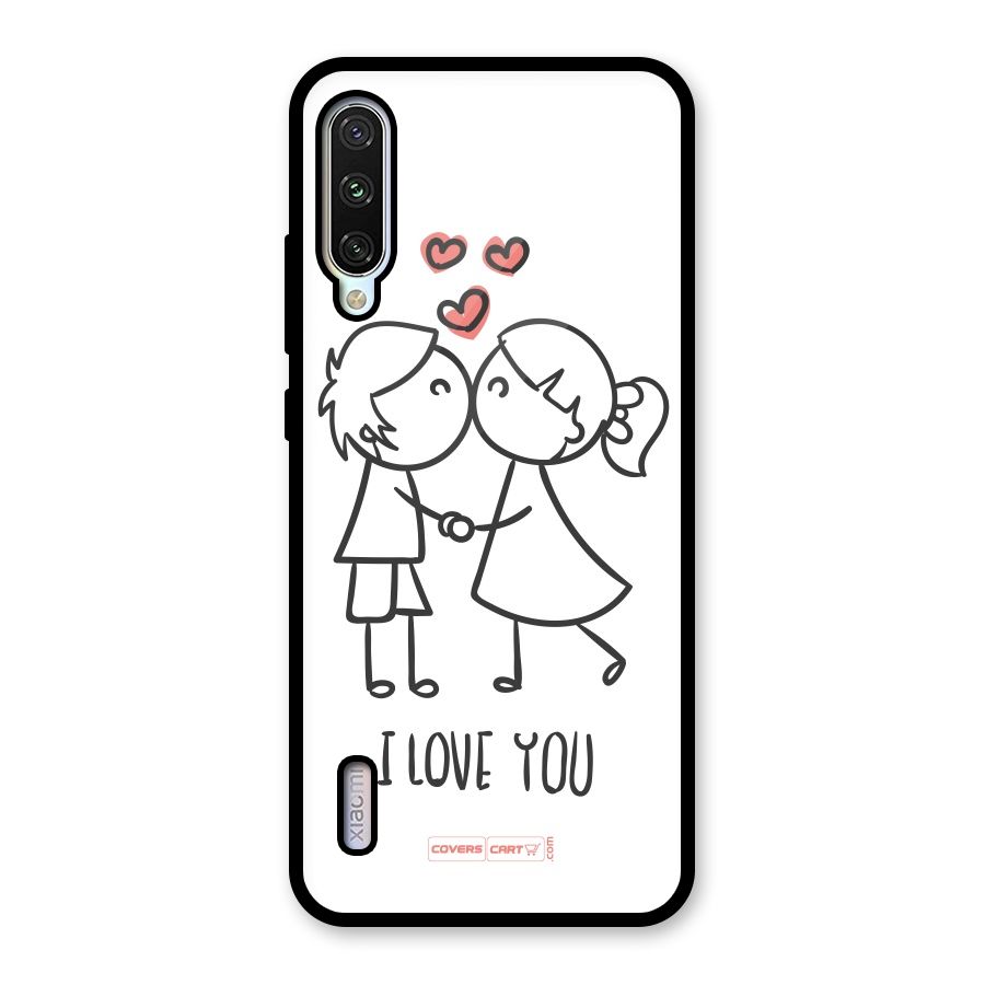I Love You Glass Back Case for Mi A3