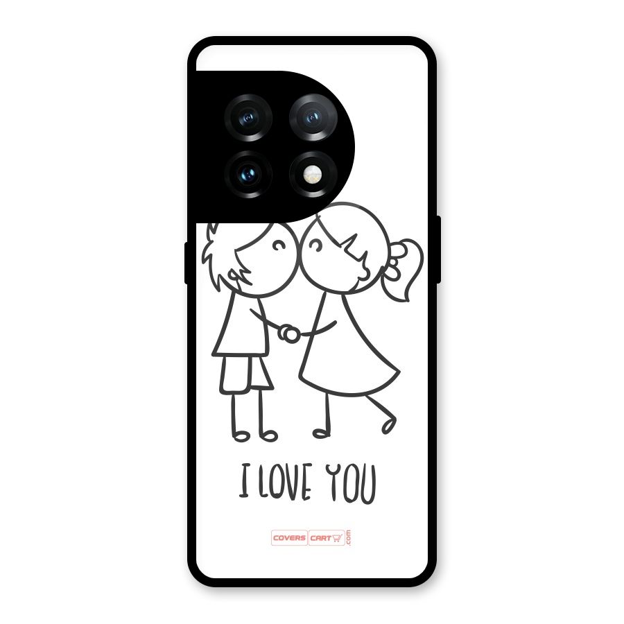 I Love You Glass Back Case for OnePlus 11