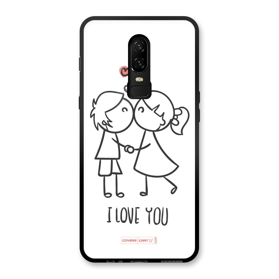 I Love You Glass Back Case for OnePlus 6