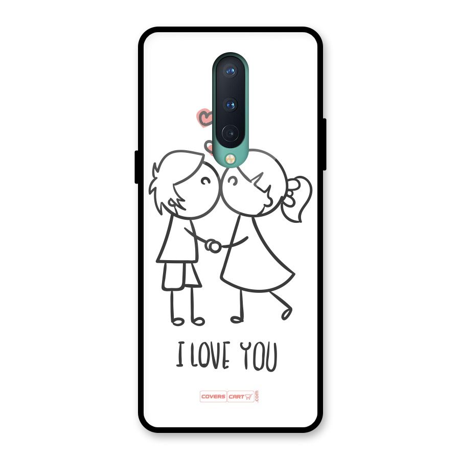 I Love You Glass Back Case for OnePlus 8