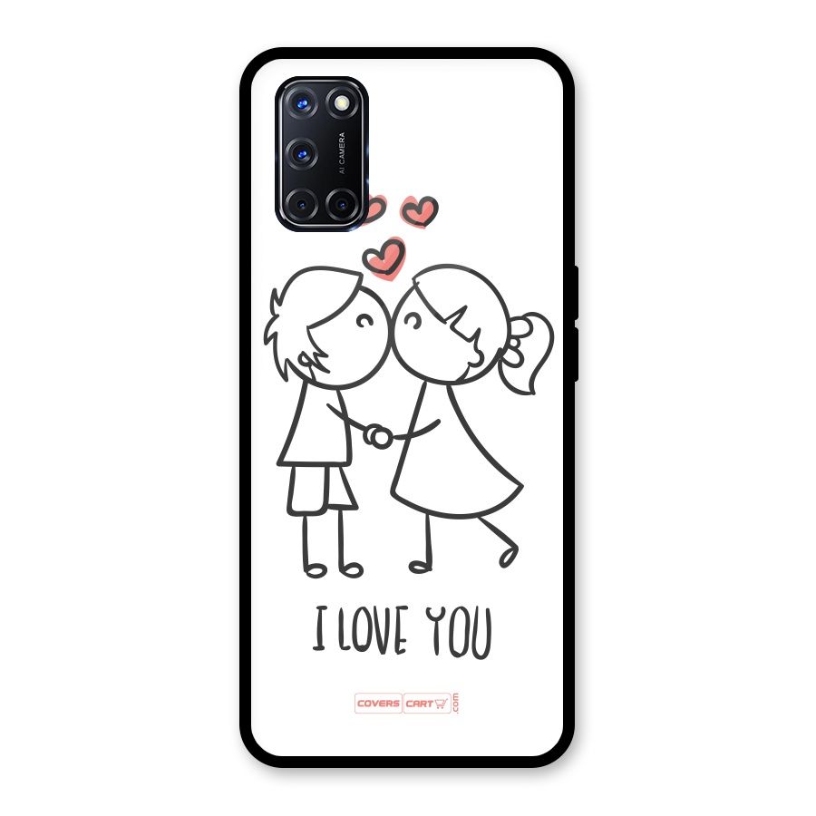 I Love You Glass Back Case for Oppo A52