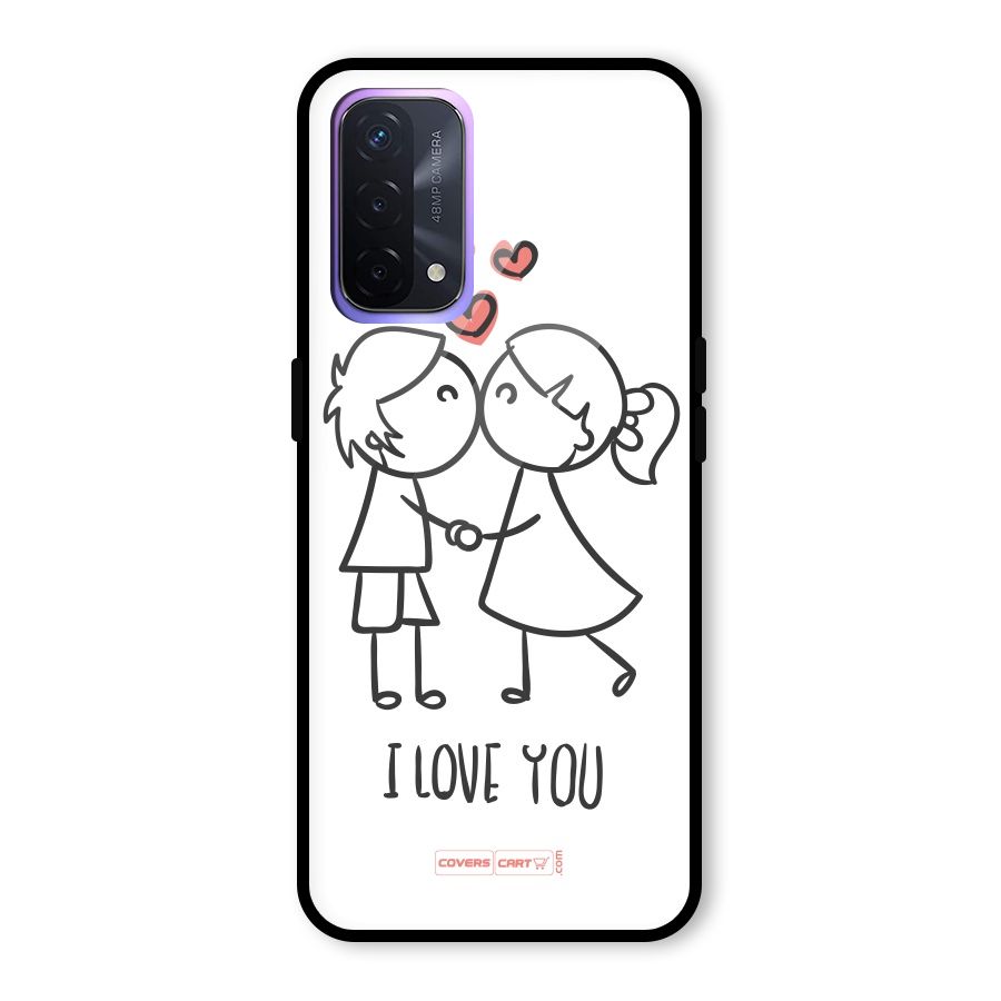 I Love You Glass Back Case for Oppo A74 5G