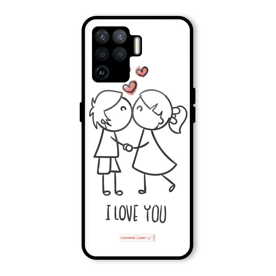 I Love You Glass Back Case for Oppo F19 Pro