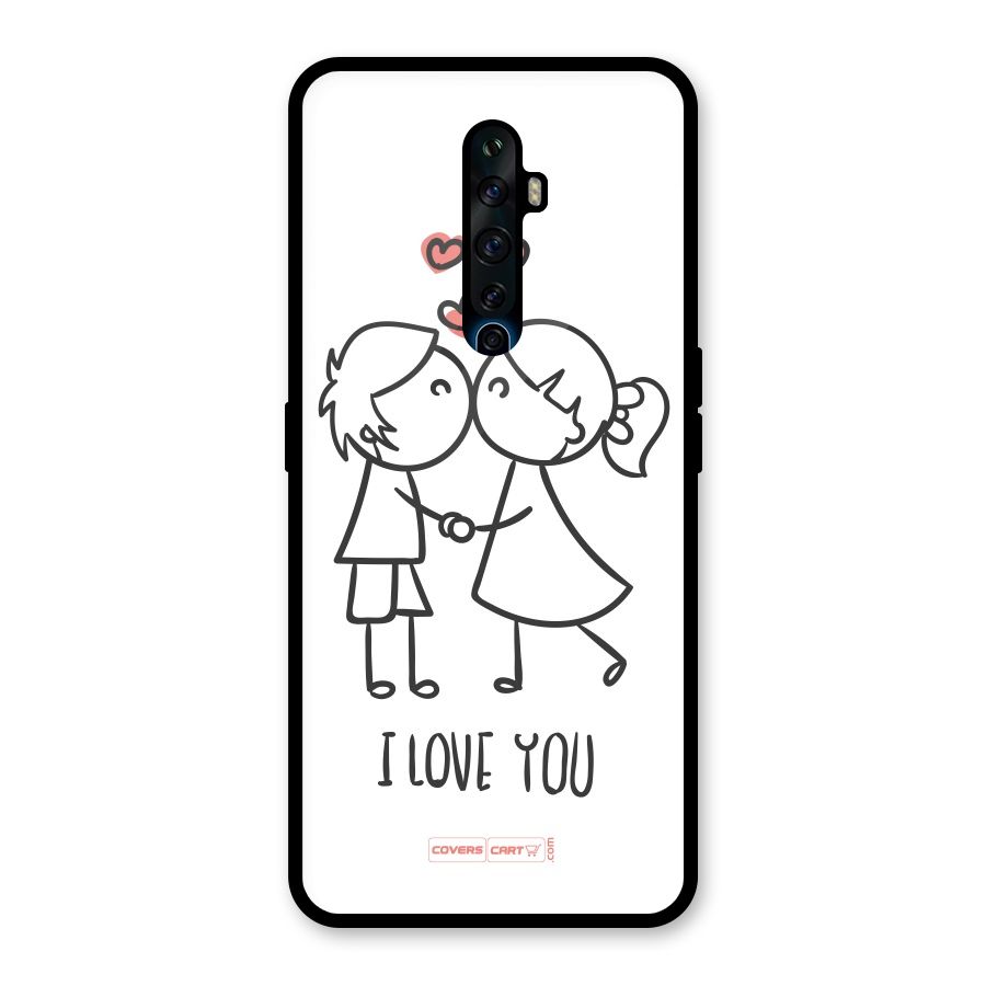 I Love You Glass Back Case for Oppo Reno2 F