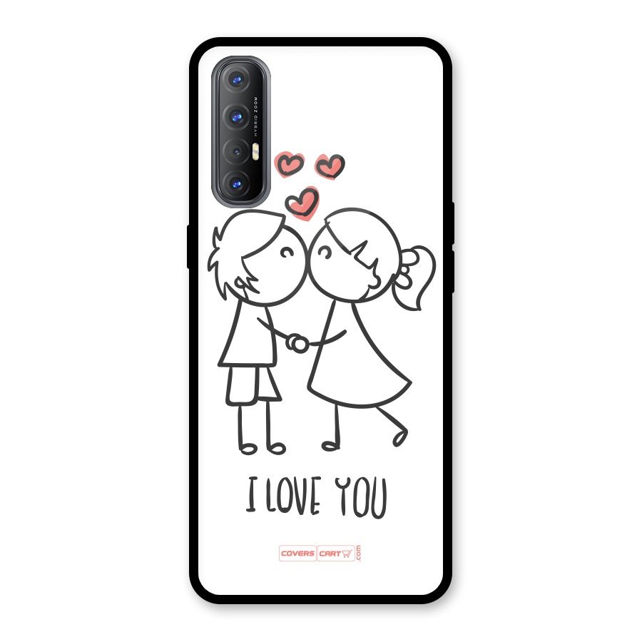 I Love You Glass Back Case for Oppo Reno3 Pro