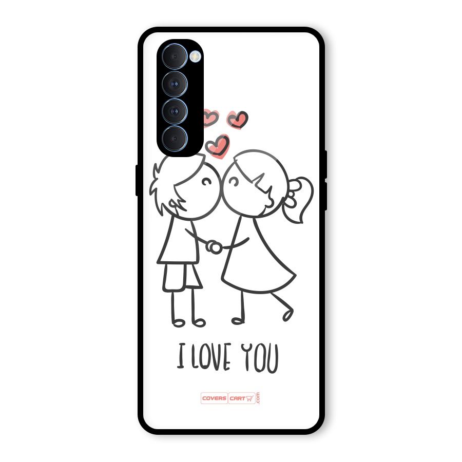 I Love You Glass Back Case for Oppo Reno4 Pro