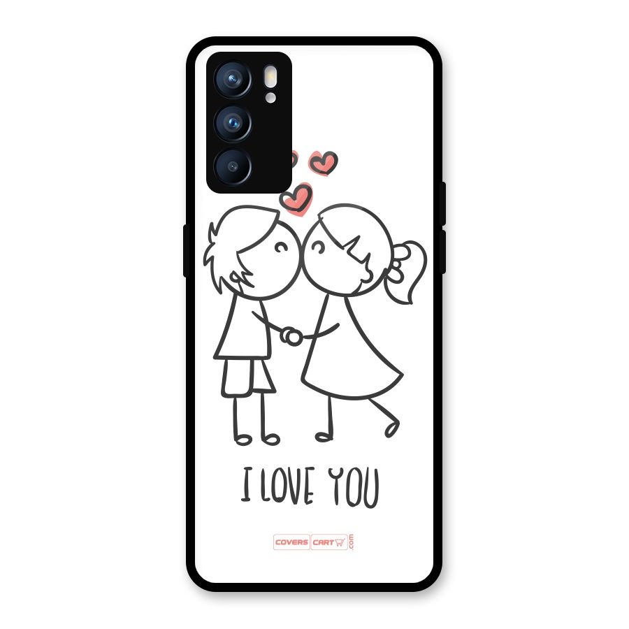 I Love You Glass Back Case for Oppo Reno6 5G