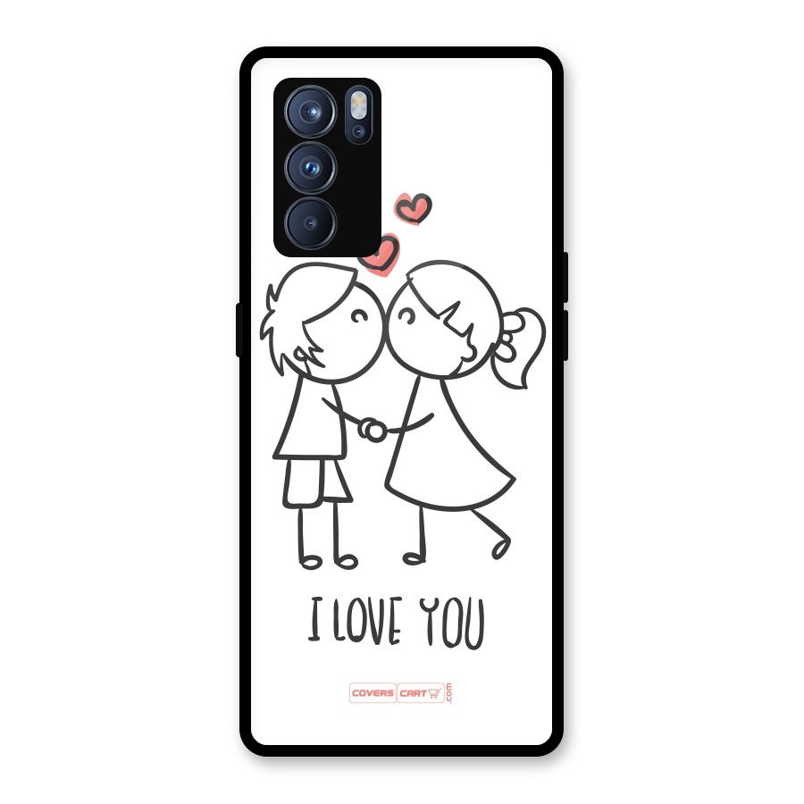 I Love You Glass Back Case for Oppo Reno6 Pro 5G