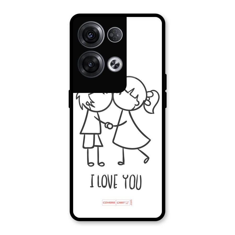 I Love You Glass Back Case for Oppo Reno8 Pro 5G