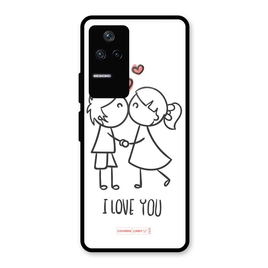 I Love You Glass Back Case for Poco F4 5G