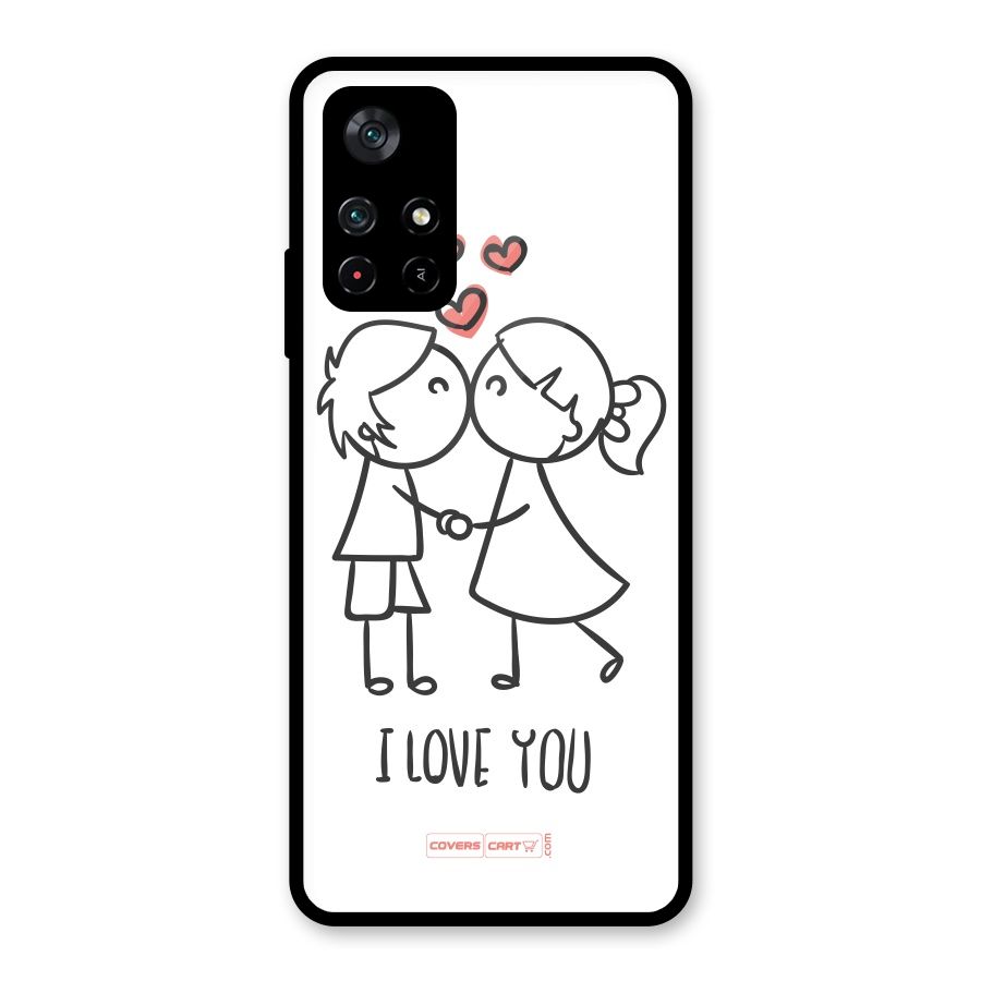 I Love You Glass Back Case for Poco M4 Pro 5G