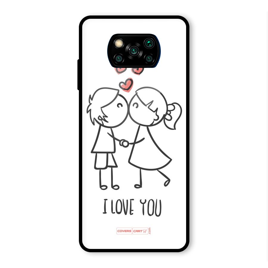 I Love You Glass Back Case for Poco X3 Pro