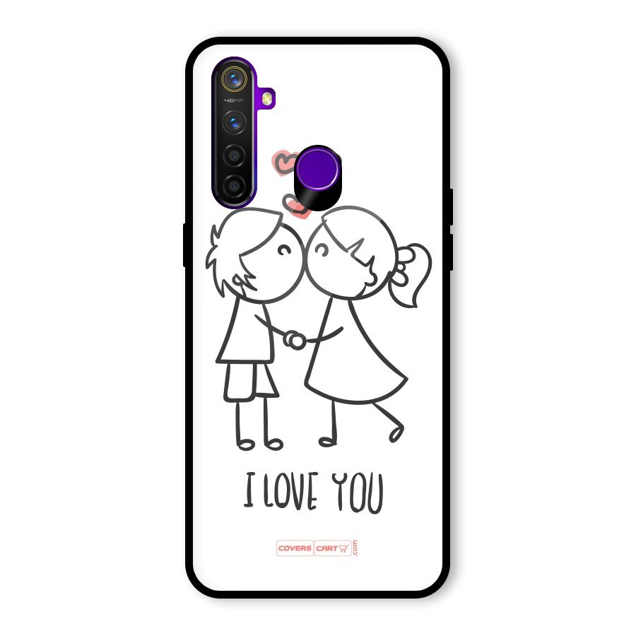 I Love You Glass Back Case for Realme 5 Pro