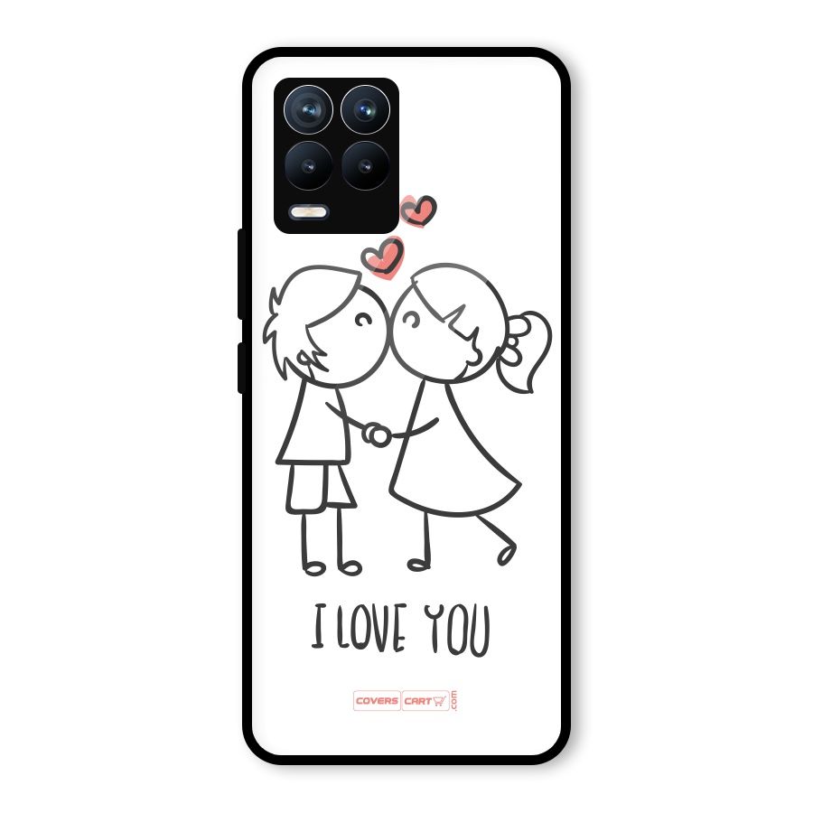 I Love You Glass Back Case for Realme 8 Pro