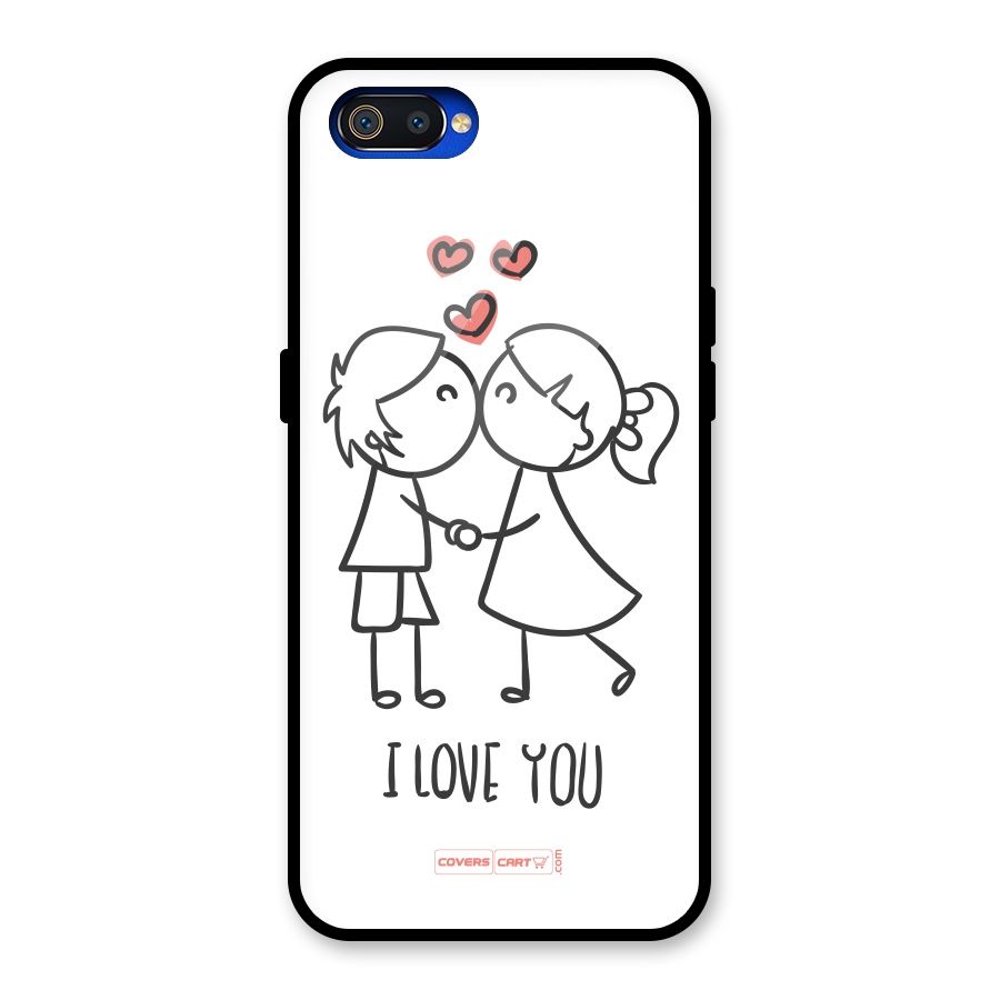 I Love You Glass Back Case for Realme C2