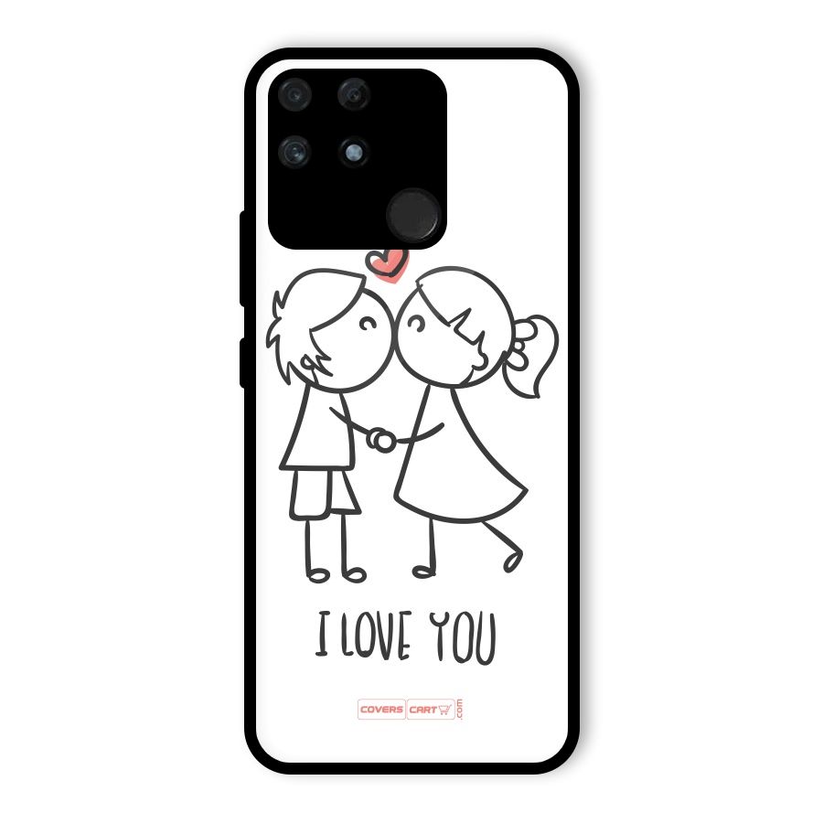 I Love You Glass Back Case for Realme Narzo 50A