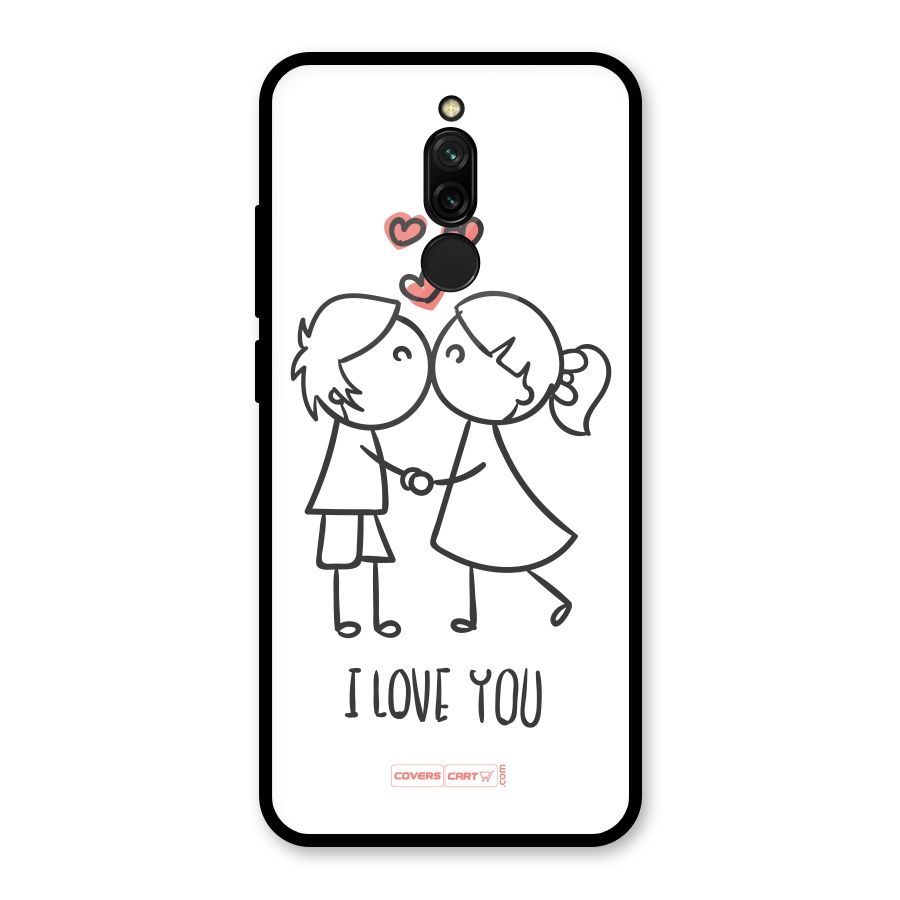 I Love You Glass Back Case for Redmi 8