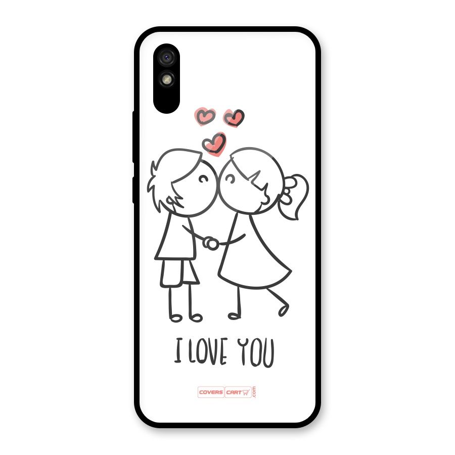 I Love You Glass Back Case for Redmi 9A
