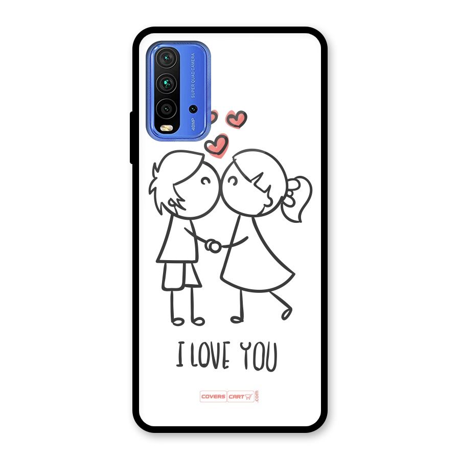I Love You Glass Back Case for Redmi 9 Power