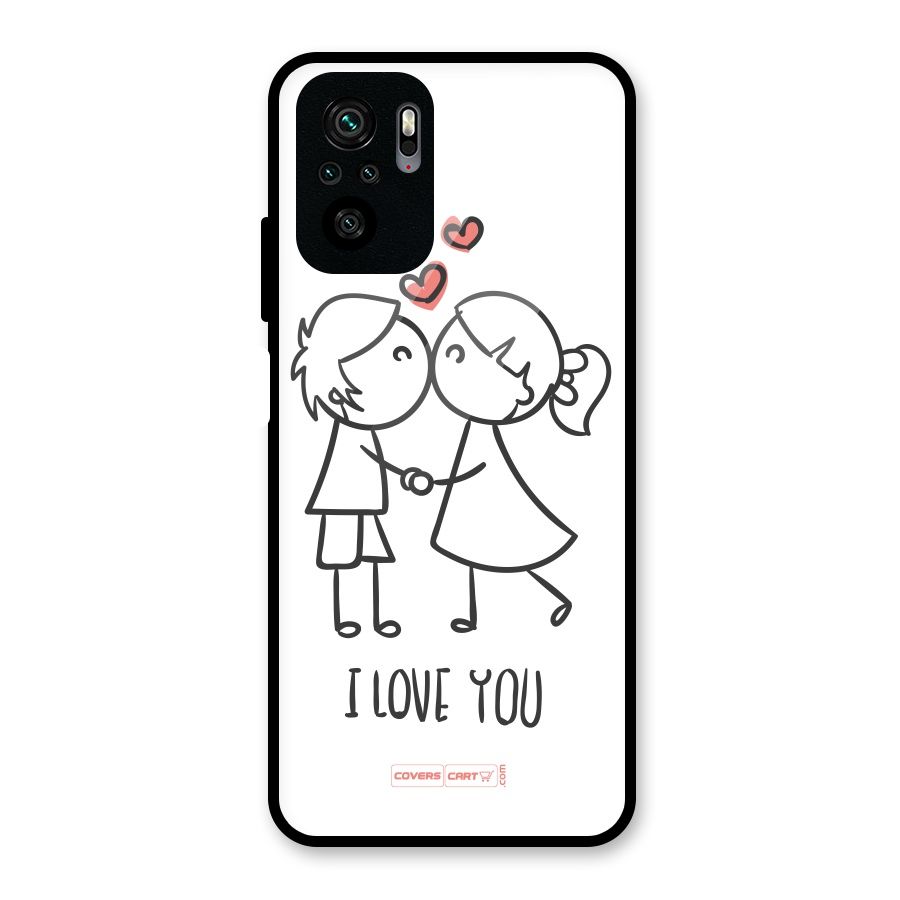 I Love You Glass Back Case for Redmi Note 10S
