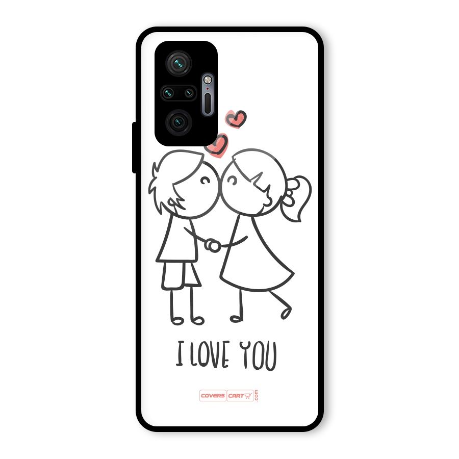 I Love You Glass Back Case for Redmi Note 10 Pro