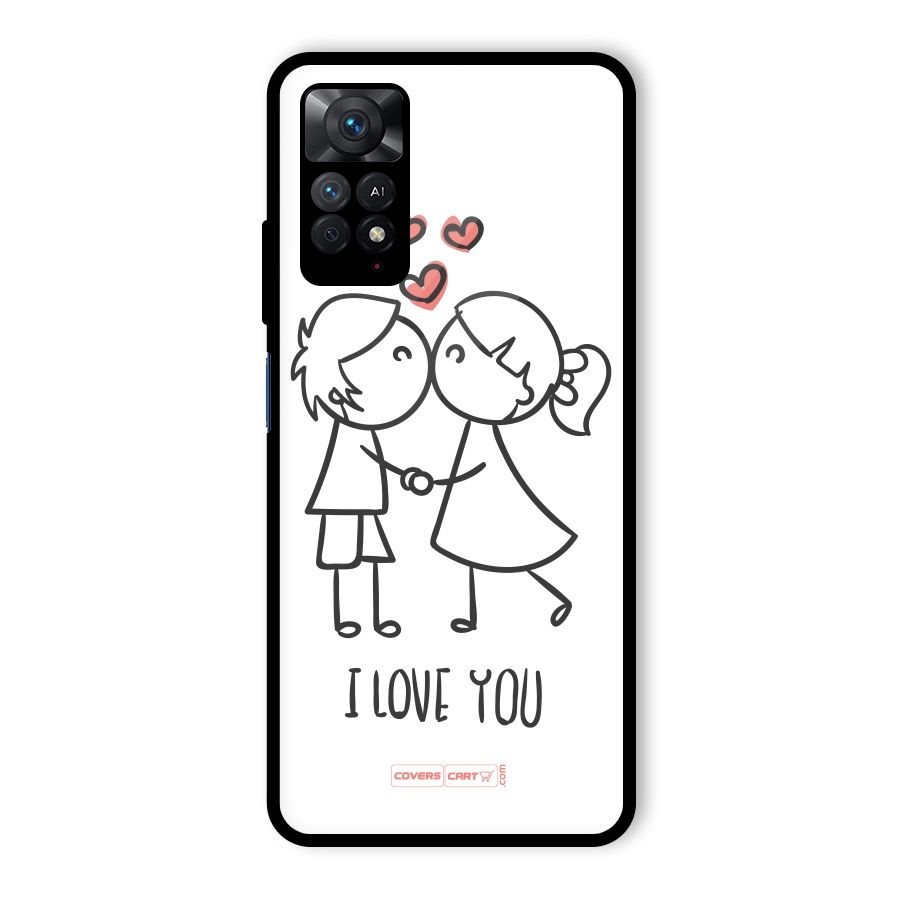 I Love You Glass Back Case for Redmi Note 11 Pro