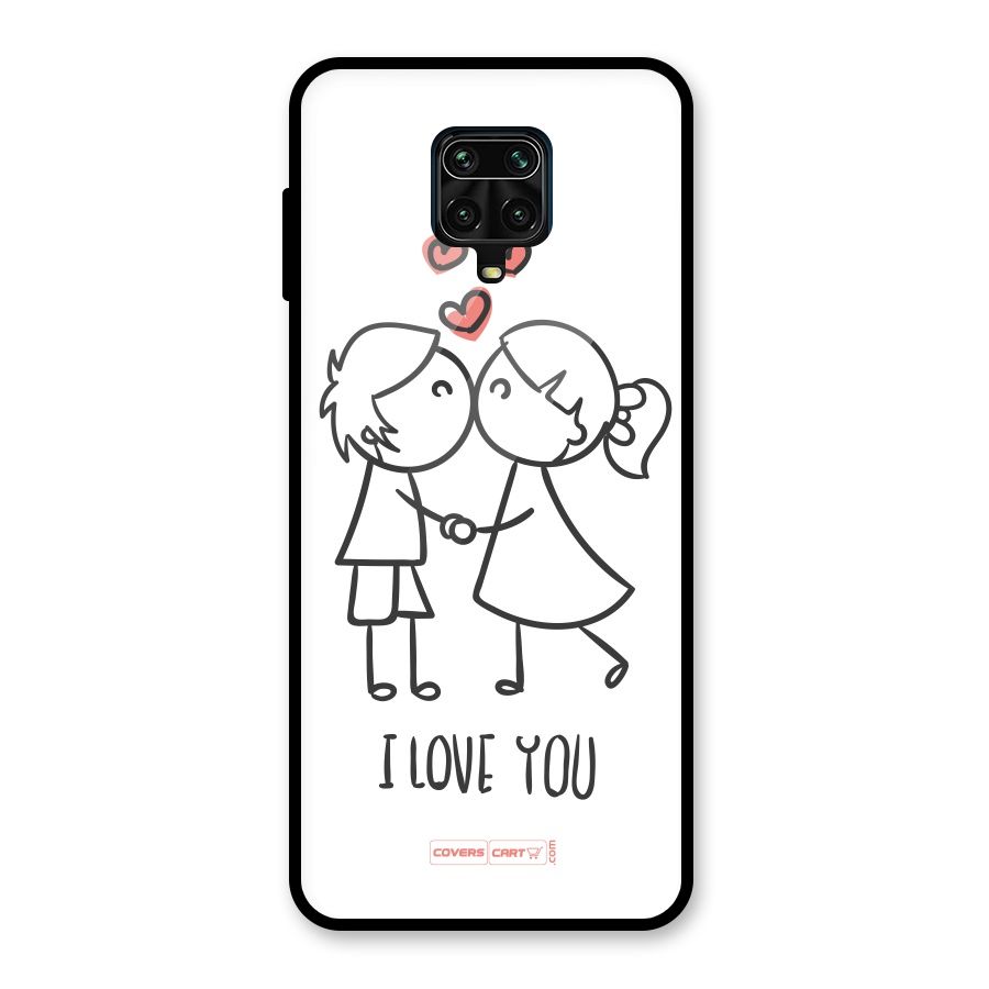 I Love You Glass Back Case for Redmi Note 9 Pro
