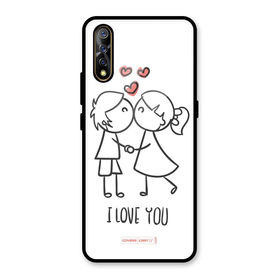 I Love You Glass Back Case for Vivo S1