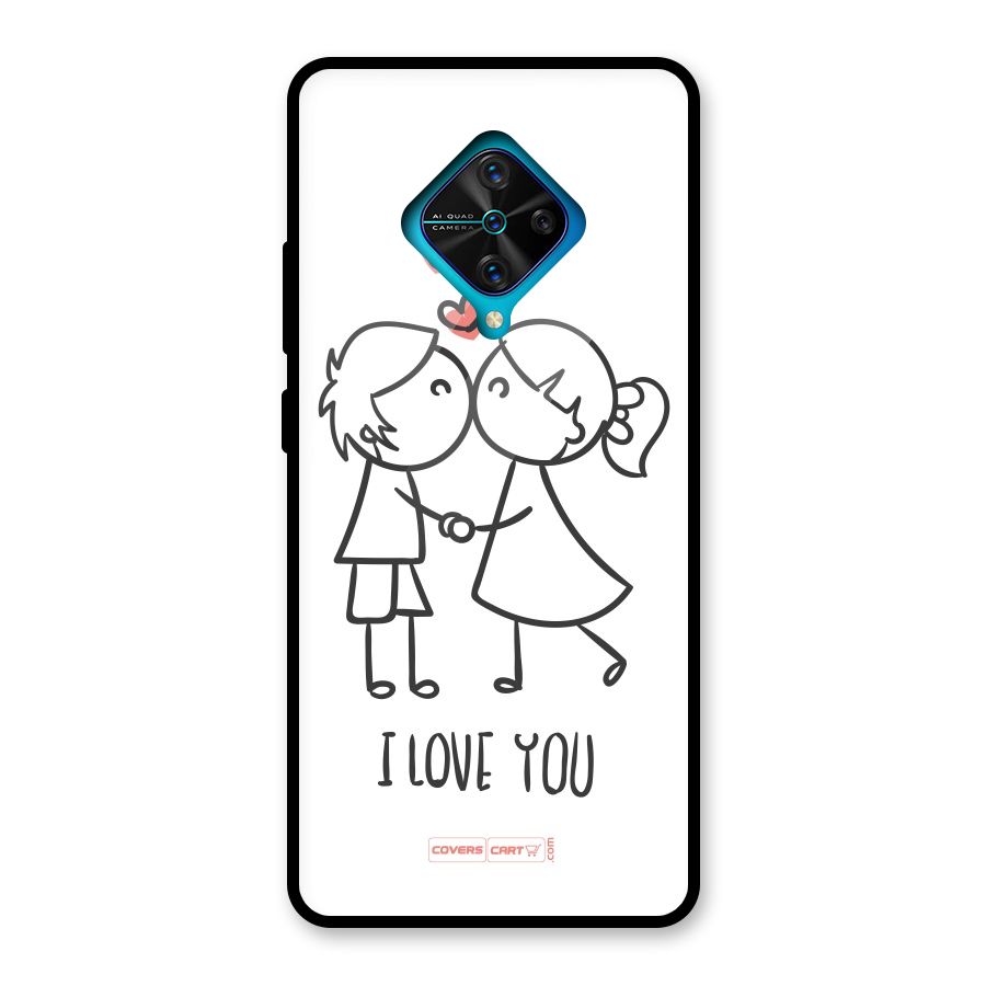 I Love You Glass Back Case for Vivo S1 Pro