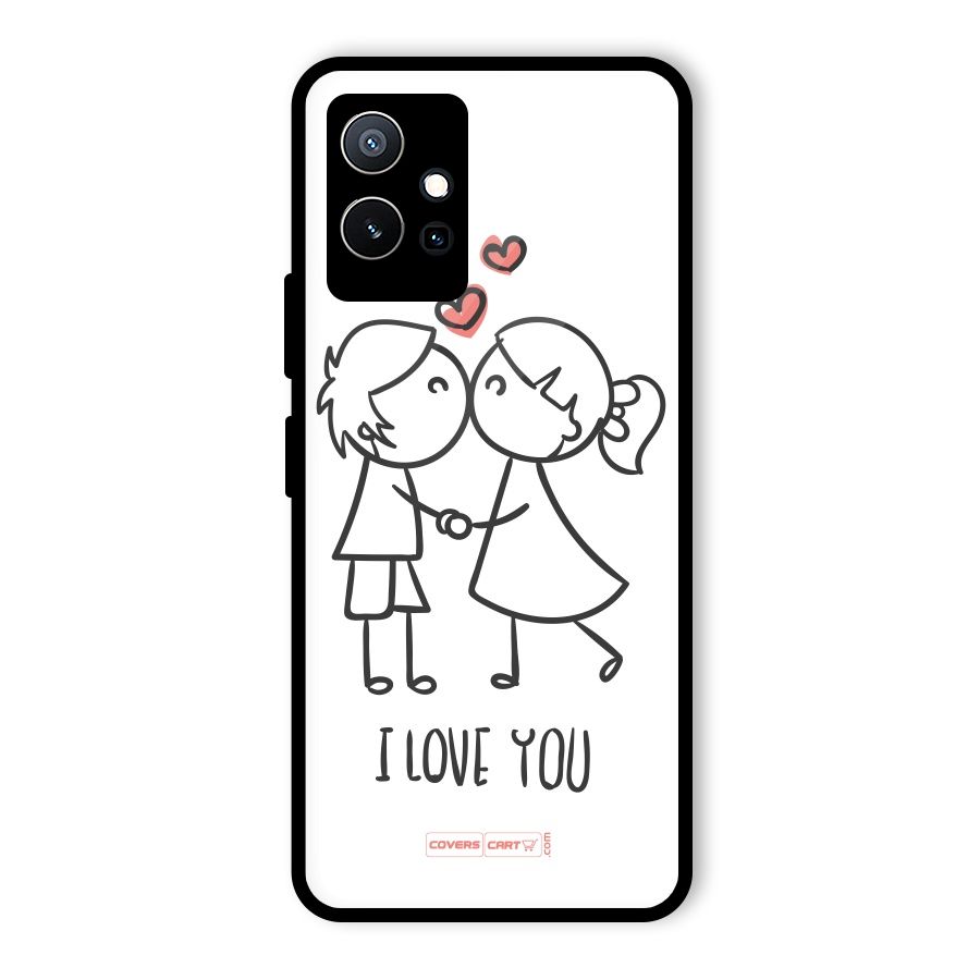 I Love You Glass Back Case for Vivo T1 5G