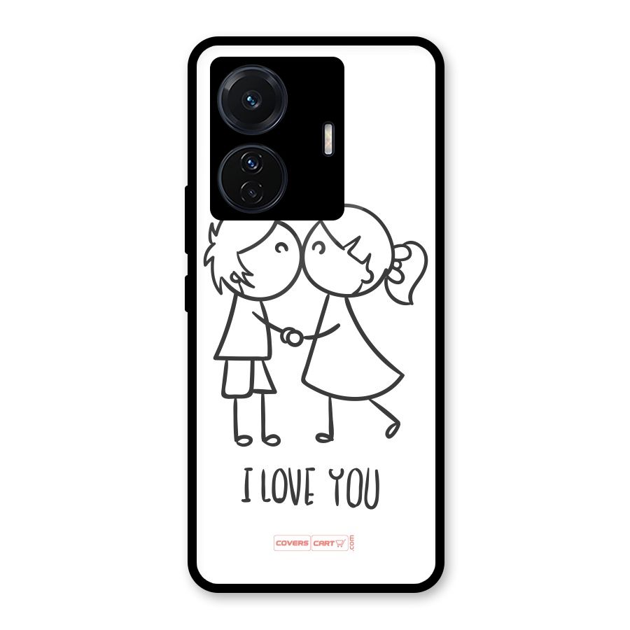 I Love You Glass Back Case for Vivo T1 Pro
