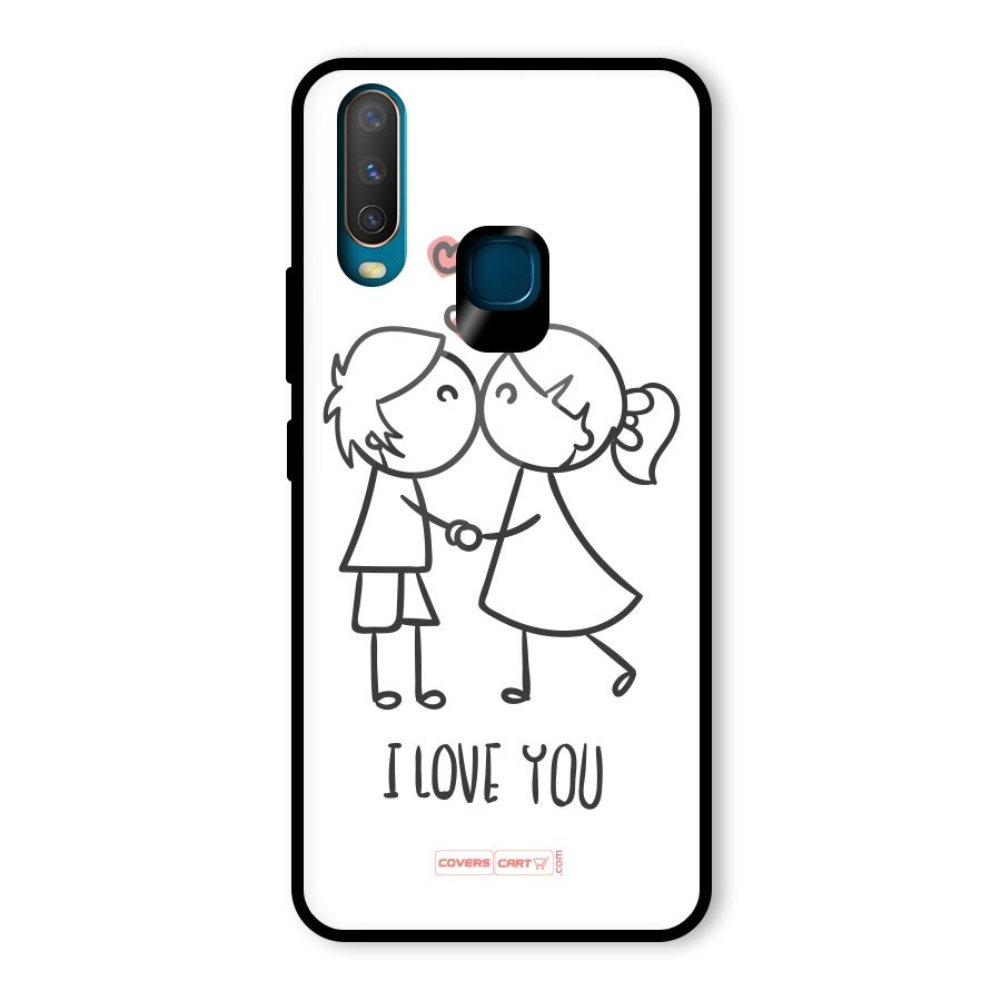 I Love You Glass Back Case for Vivo U10