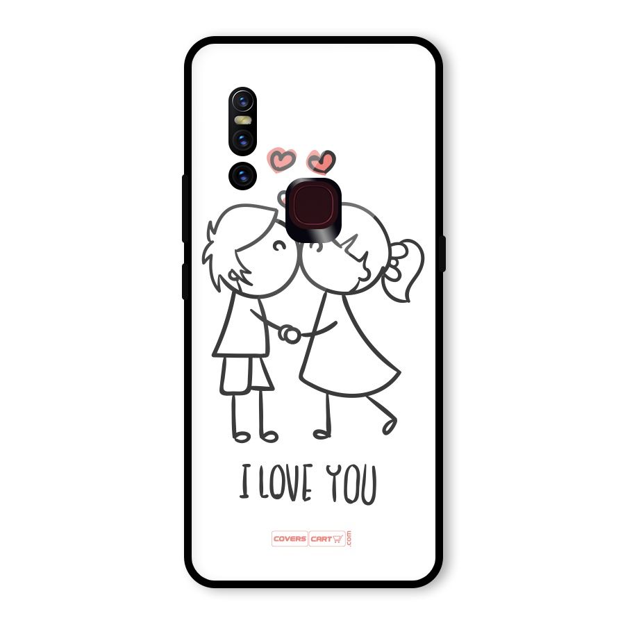 I Love You Glass Back Case for Vivo V15
