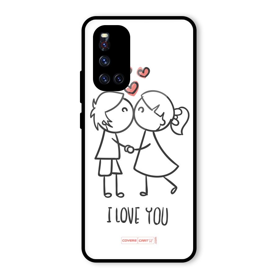 I Love You Glass Back Case for Vivo V19