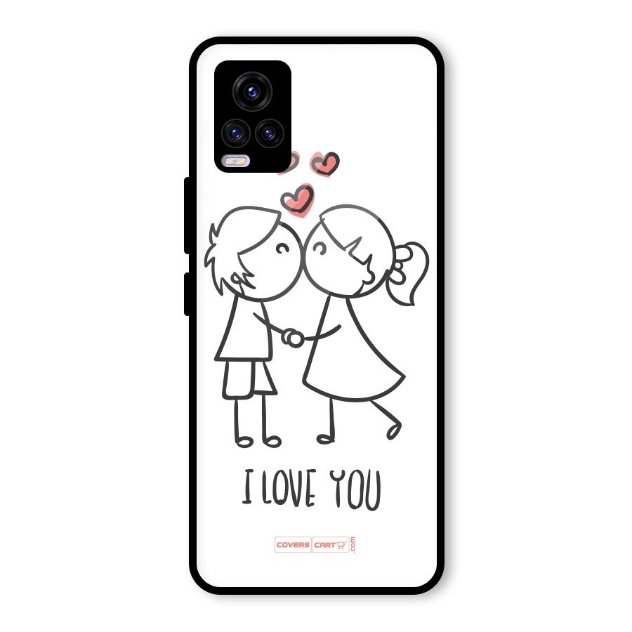 I Love You Glass Back Case for Vivo V20