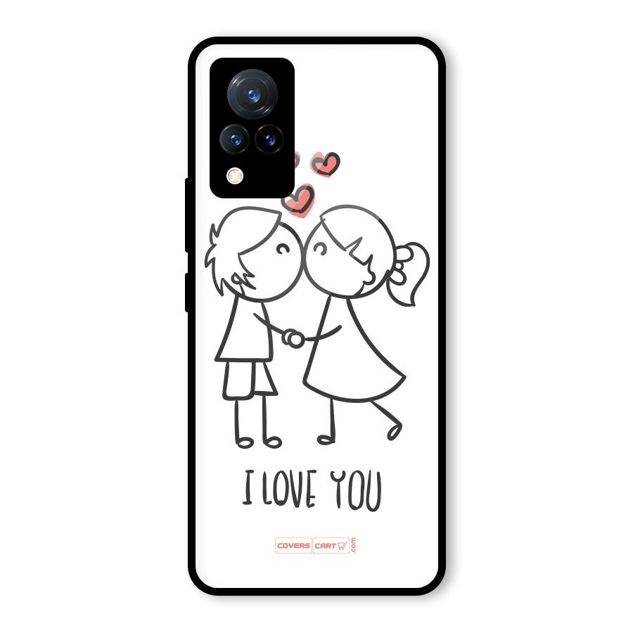I Love You Glass Back Case for Vivo V21 5G