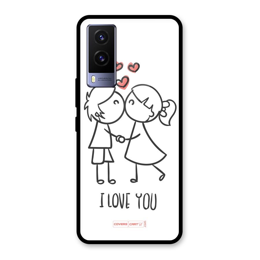 I Love You Glass Back Case for Vivo V21e 5G
