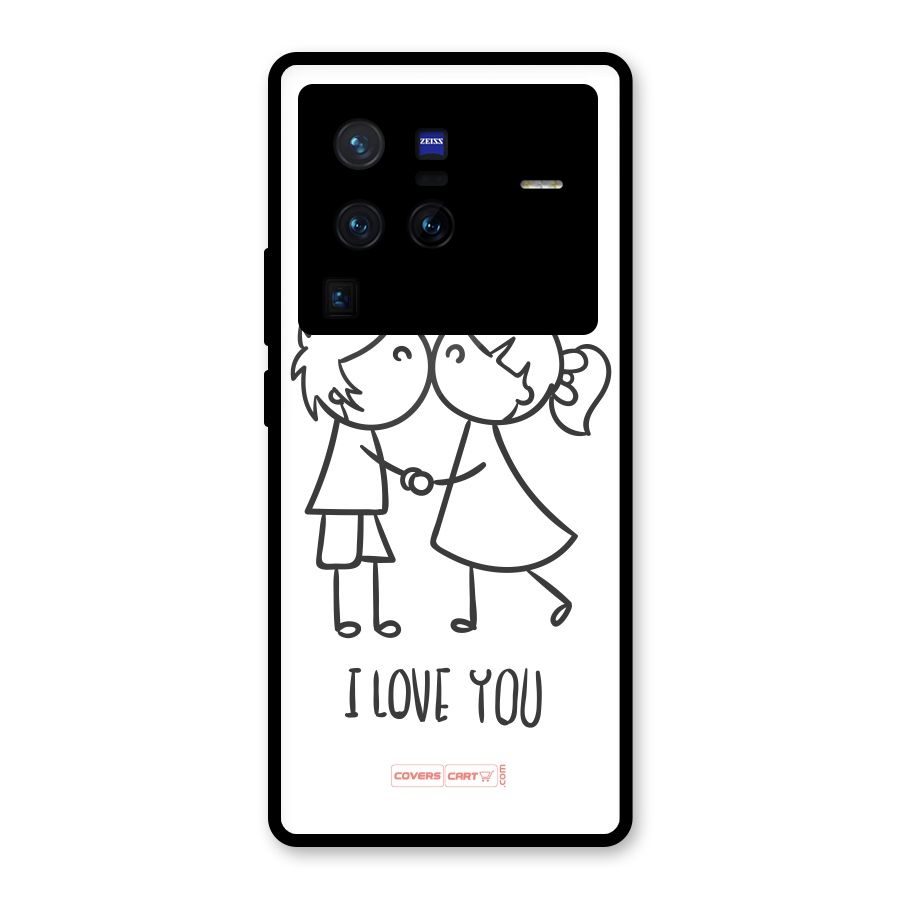 I Love You Glass Back Case for Vivo X80 Pro