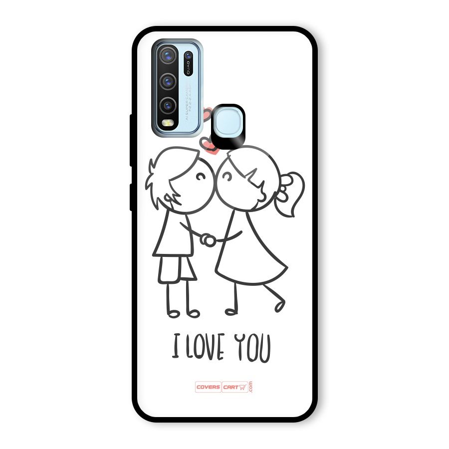 I Love You Glass Back Case for Vivo Y30