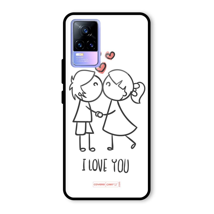 I Love You Glass Back Case for Vivo Y73