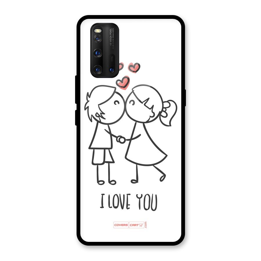 I Love You Glass Back Case for Vivo iQOO 3