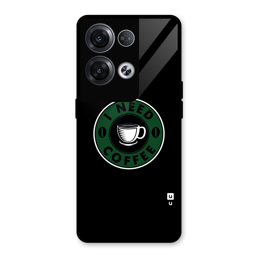 I Need Coffee Classic Glass Back Case for Oppo Reno8 Pro 5G