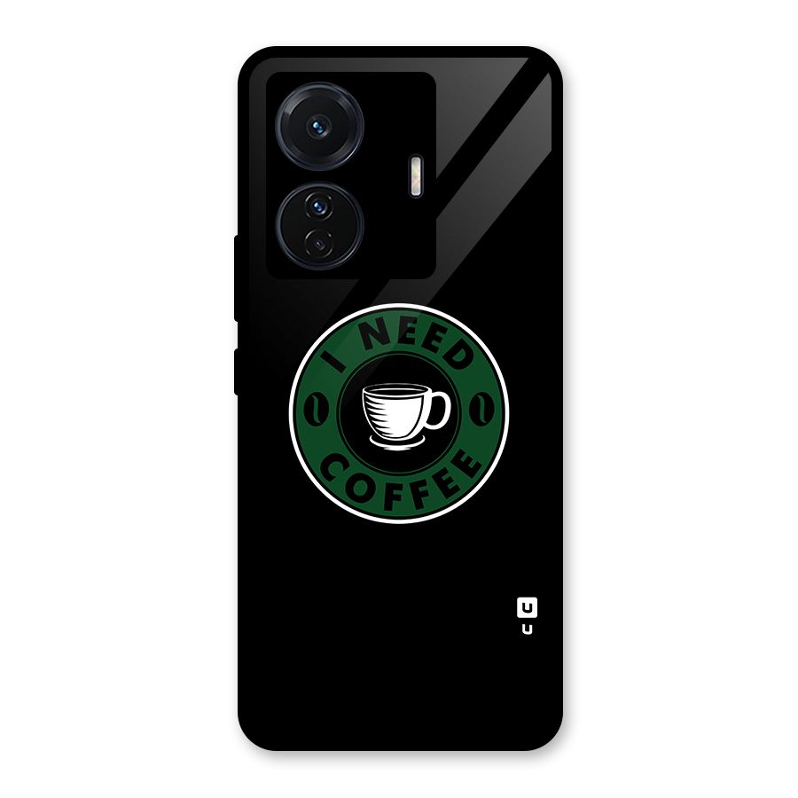I Need Coffee Classic Glass Back Case for Vivo T1 Pro