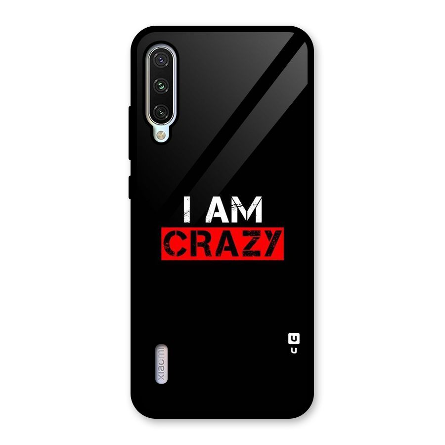 I am Crazy Glass Back Case for Mi A3
